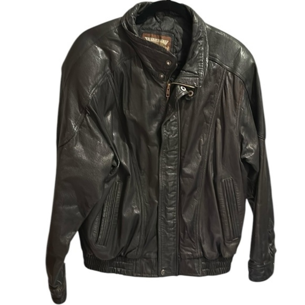 Men’s European Craft Black Leather Jacket Size L